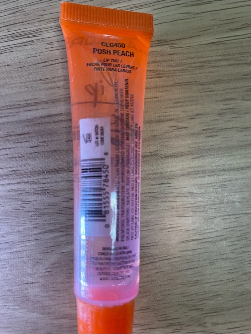 L.A. Colors Lip Stain Color-Tinting Gloss - Orange Pink Sheer